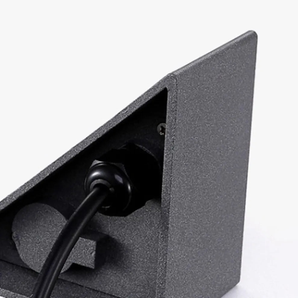 Arcato Modern Triangle Outdoor Step Light – Black Motion Sensor Deck Lamp