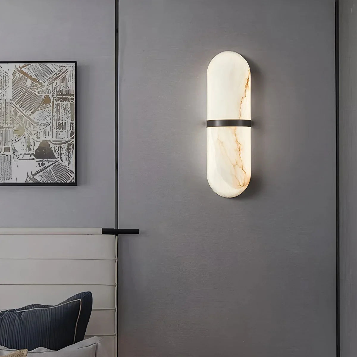 Pill Alabaster Wall Sconce