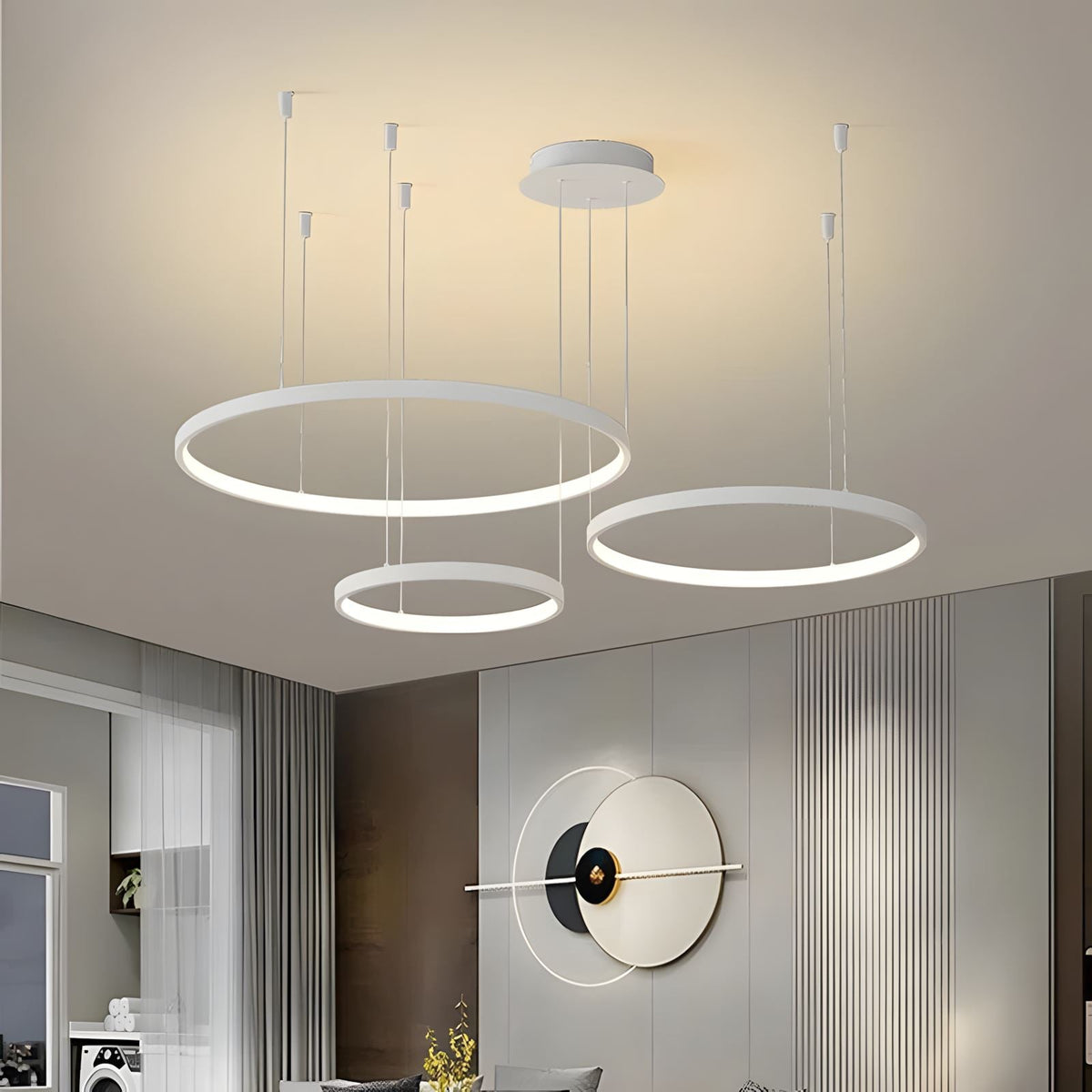 Nuvlight- Black / 1 Ring - 15.7" / 40cm - 20W / Cool White - No Remote