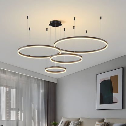 Nuvlight- Black / 1 Ring - 15.7" / 40cm - 20W / Cool White - No Remote