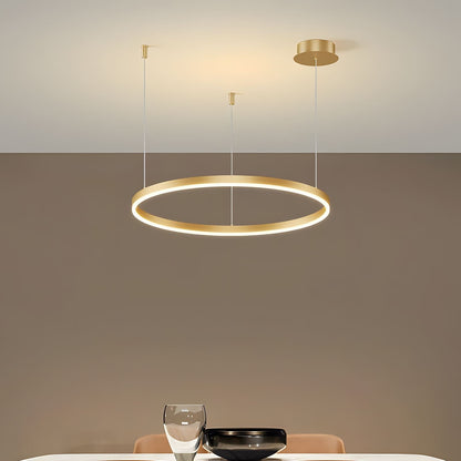 Modern LED Ring Chandelier – Adjustable Luxury Circular Pendant Light