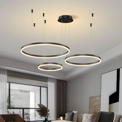 Nuvlight- Black / 1 Ring - 15.7" / 40cm - 20W / Cool White - No Remote