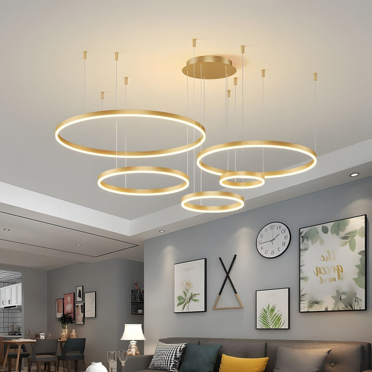 Nuvlight - Black / 1 Ring - 15.7" / 40cm - 20W / Cool White - No Remote