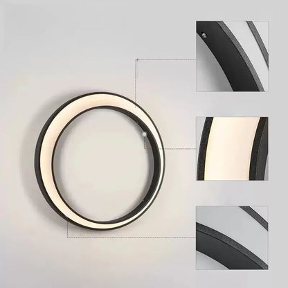 Lunara Art Deco LED Outdoor Wall Sconce with Remote Control for Exterior Spaces