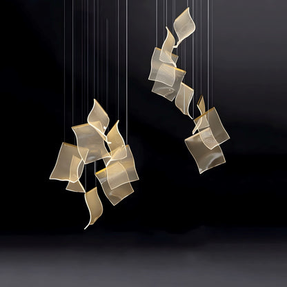 Zephyr LED Chandelier | Modern Acrylic Sculptural Pendant Light