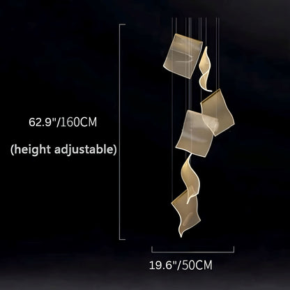 Zephyr LED Chandelier | Modern Acrylic Sculptural Pendant Light