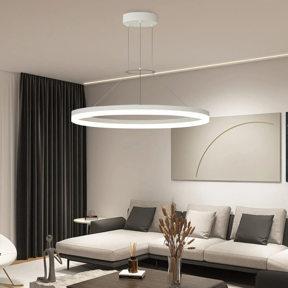 LED Ring Pendant Light for Living Room