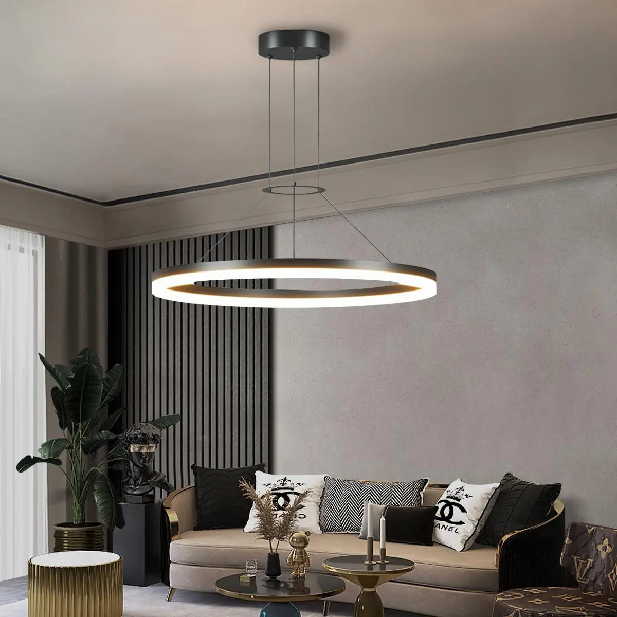 LED Ring Pendant Light for Living Room