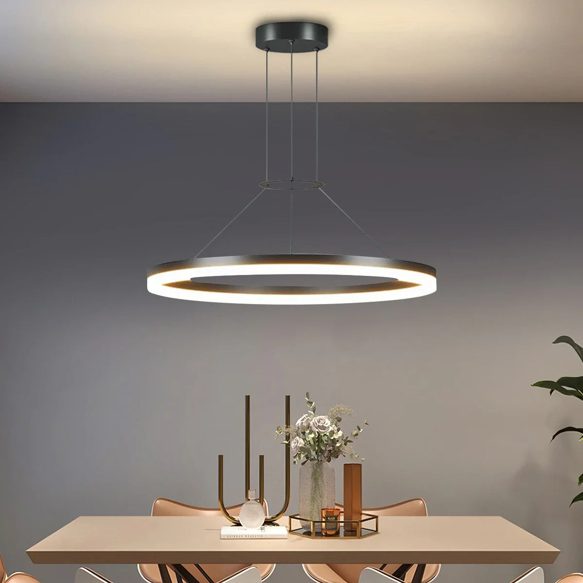LED Ring Pendant Light for Living Room