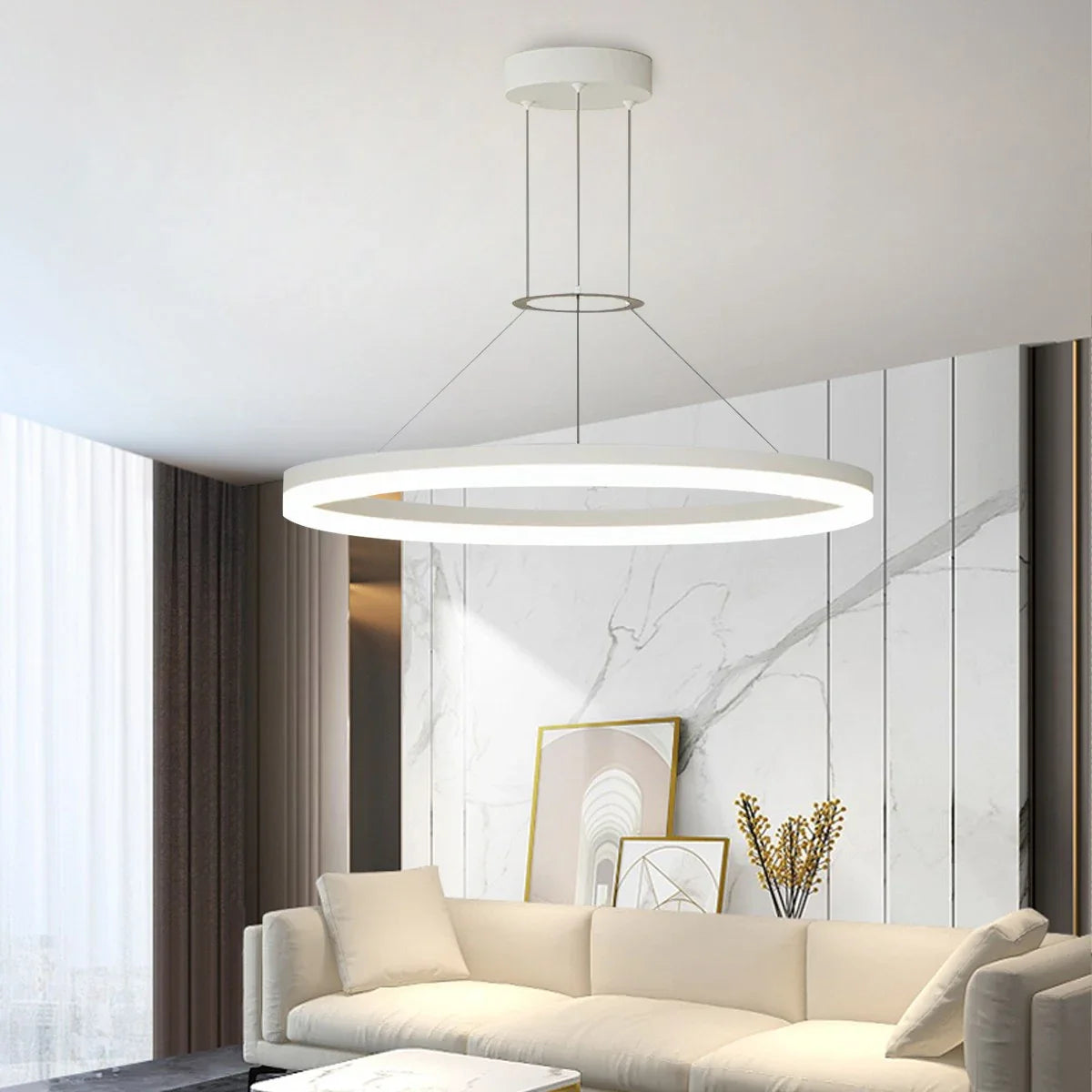 LED Ring Pendant Light for Living Room
