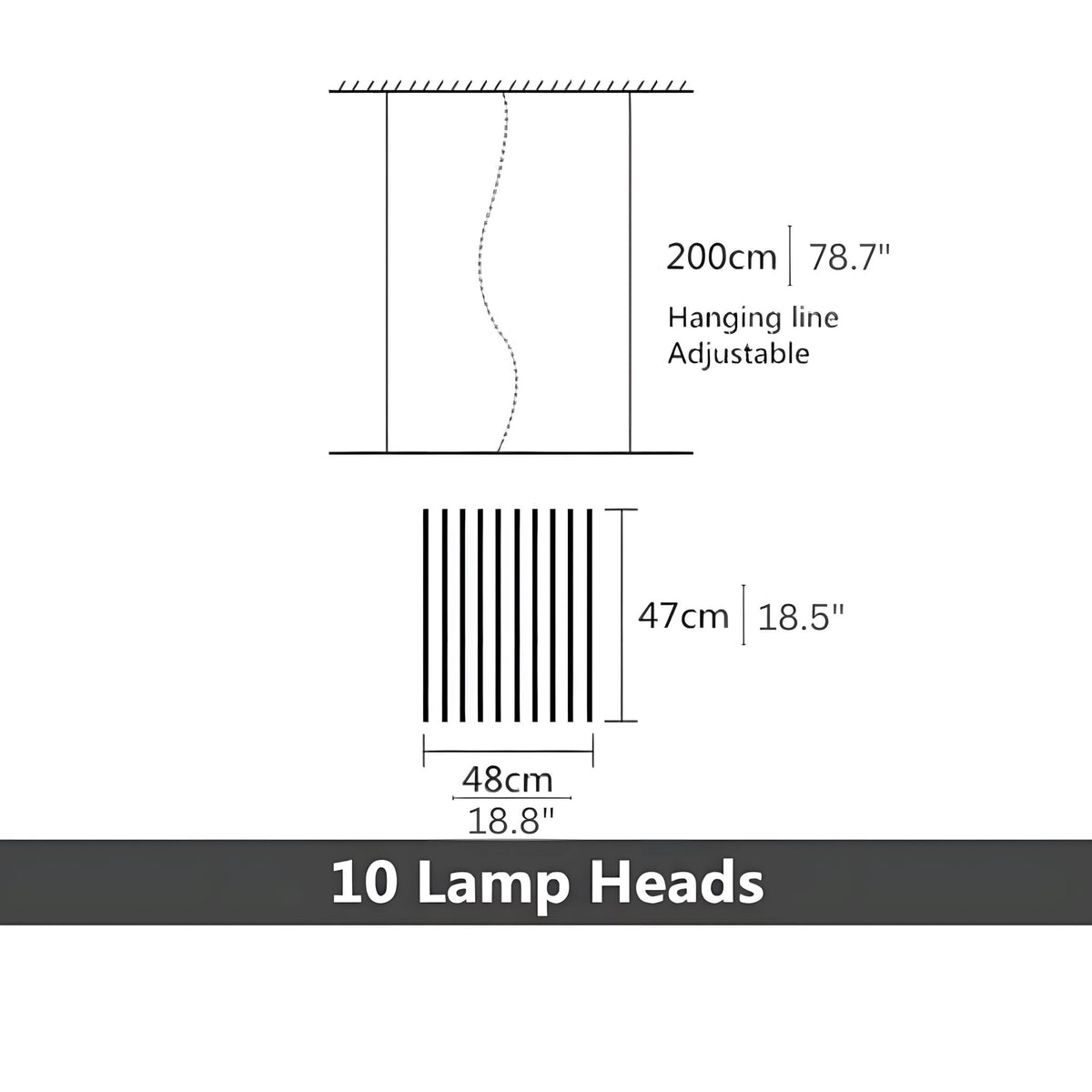 Sonata Linear LED Pendant Light | Modern Adjustable Chandelier