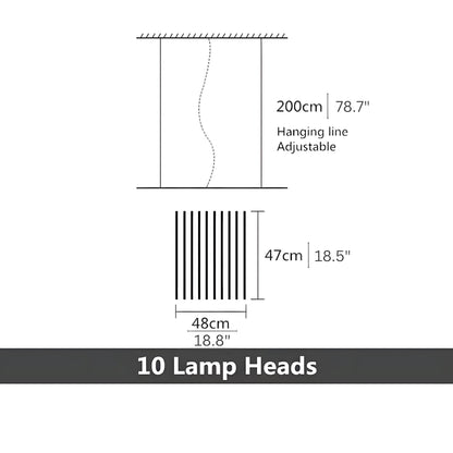Sonata Linear LED Pendant Light | Modern Adjustable Chandelier