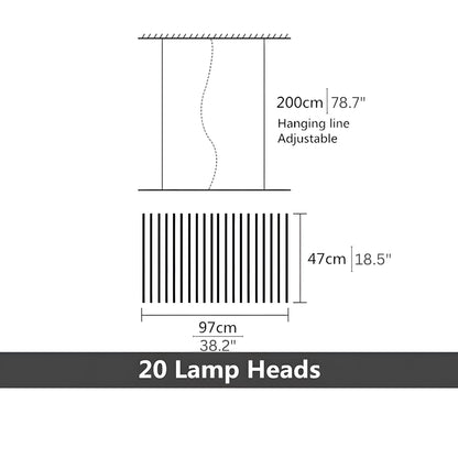 Sonata Linear LED Pendant Light | Modern Adjustable Chandelier