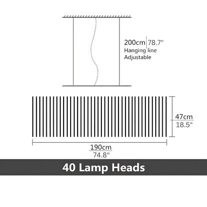 Sonata Linear LED Pendant Light | Modern Adjustable Chandelier