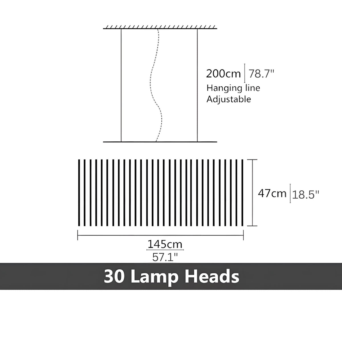 Sonata Linear LED Pendant Light | Modern Adjustable Chandelier