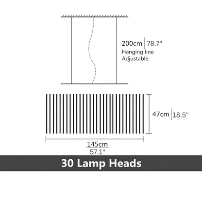 Sonata Linear LED Pendant Light | Modern Adjustable Chandelier