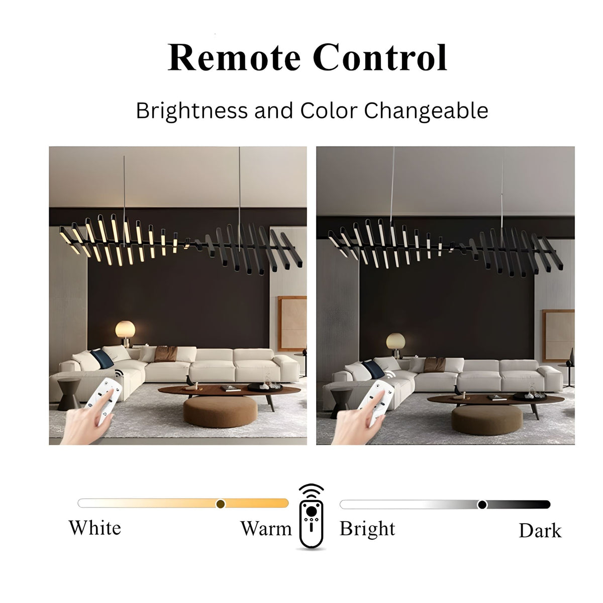 Sonata Linear LED Pendant Light | Modern Adjustable Chandelier