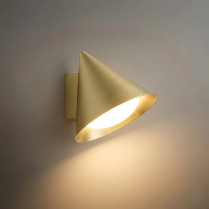 Irondale Minimalist Conical Outdoor Wall Lamp – Black Metal Light for Exterior Wall