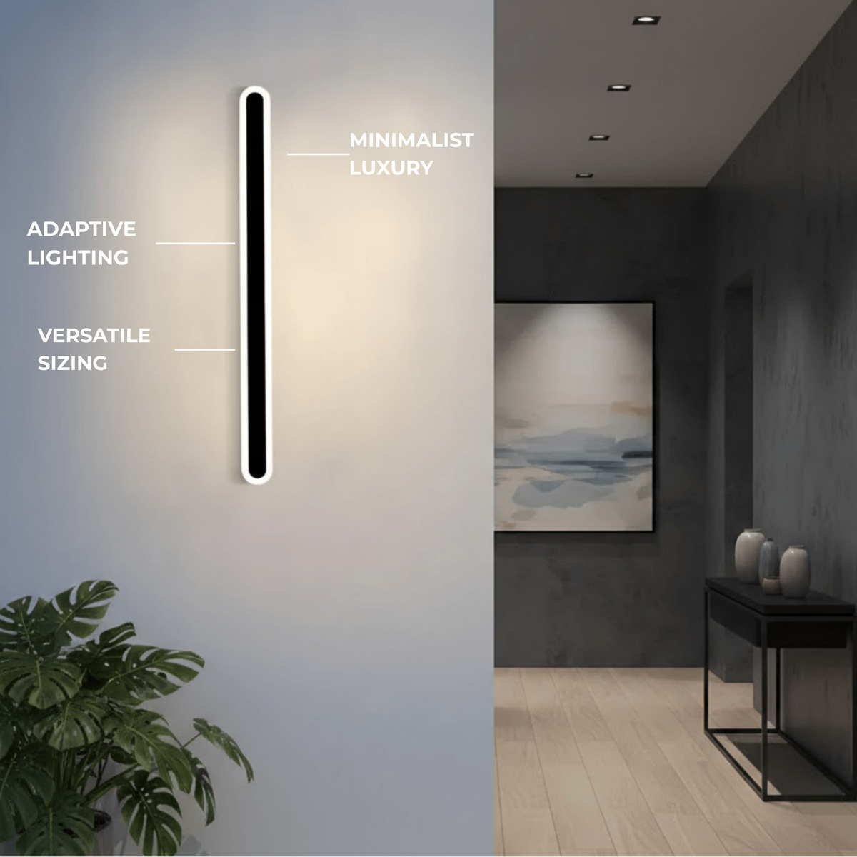 Arcato Modern Linear Outdoor Wall Lamp –  Sensor Light for Indoor/Outdoor