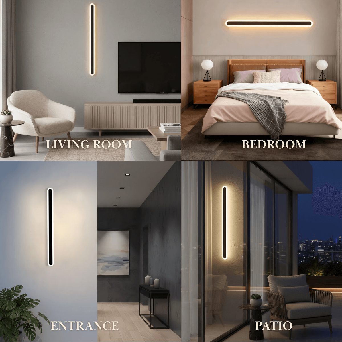 Arcato Modern Linear Outdoor Wall Lamp –  Sensor Light for Indoor/Outdoor