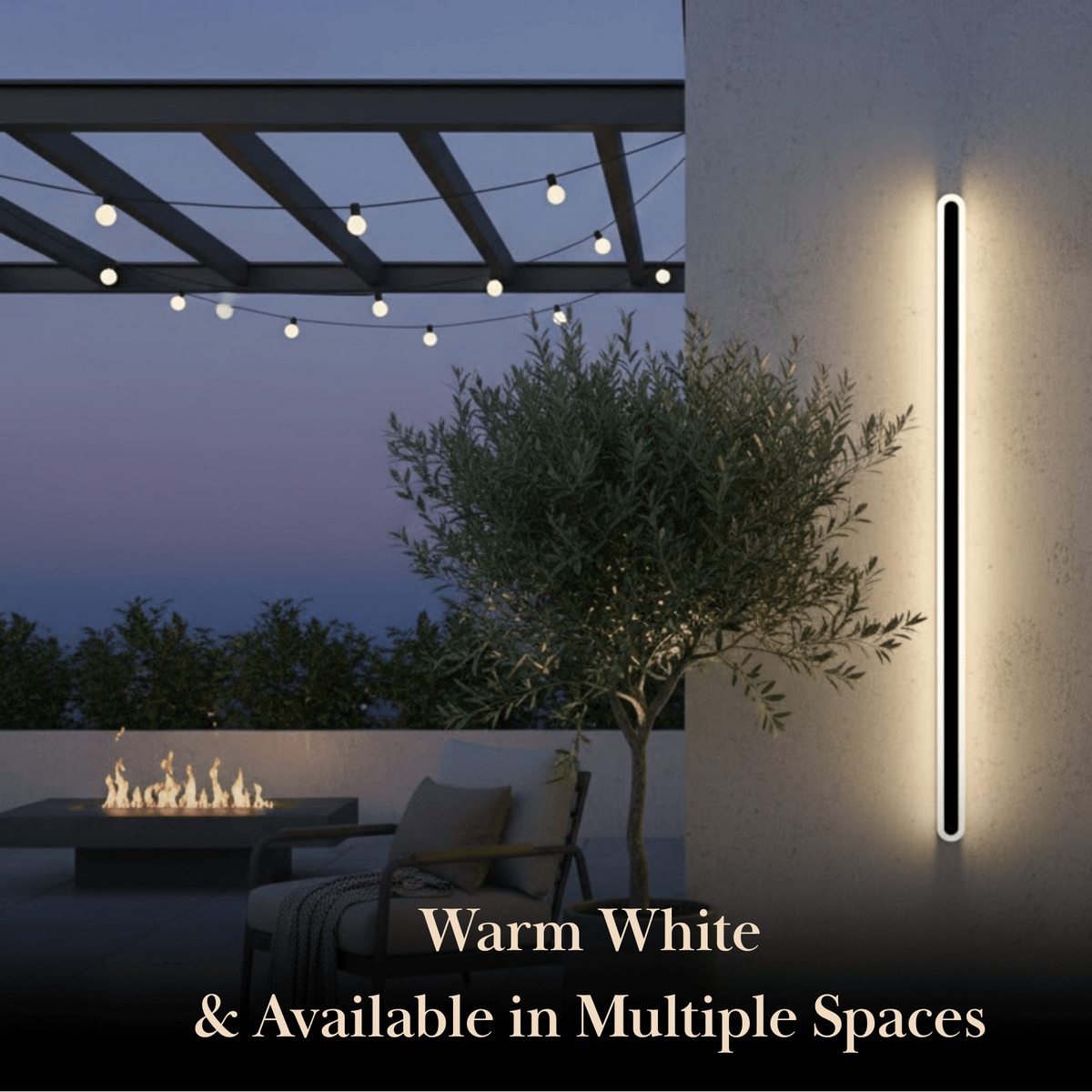 Arcato Modern Linear Outdoor Wall Lamp –  Sensor Light for Indoor/Outdoor
