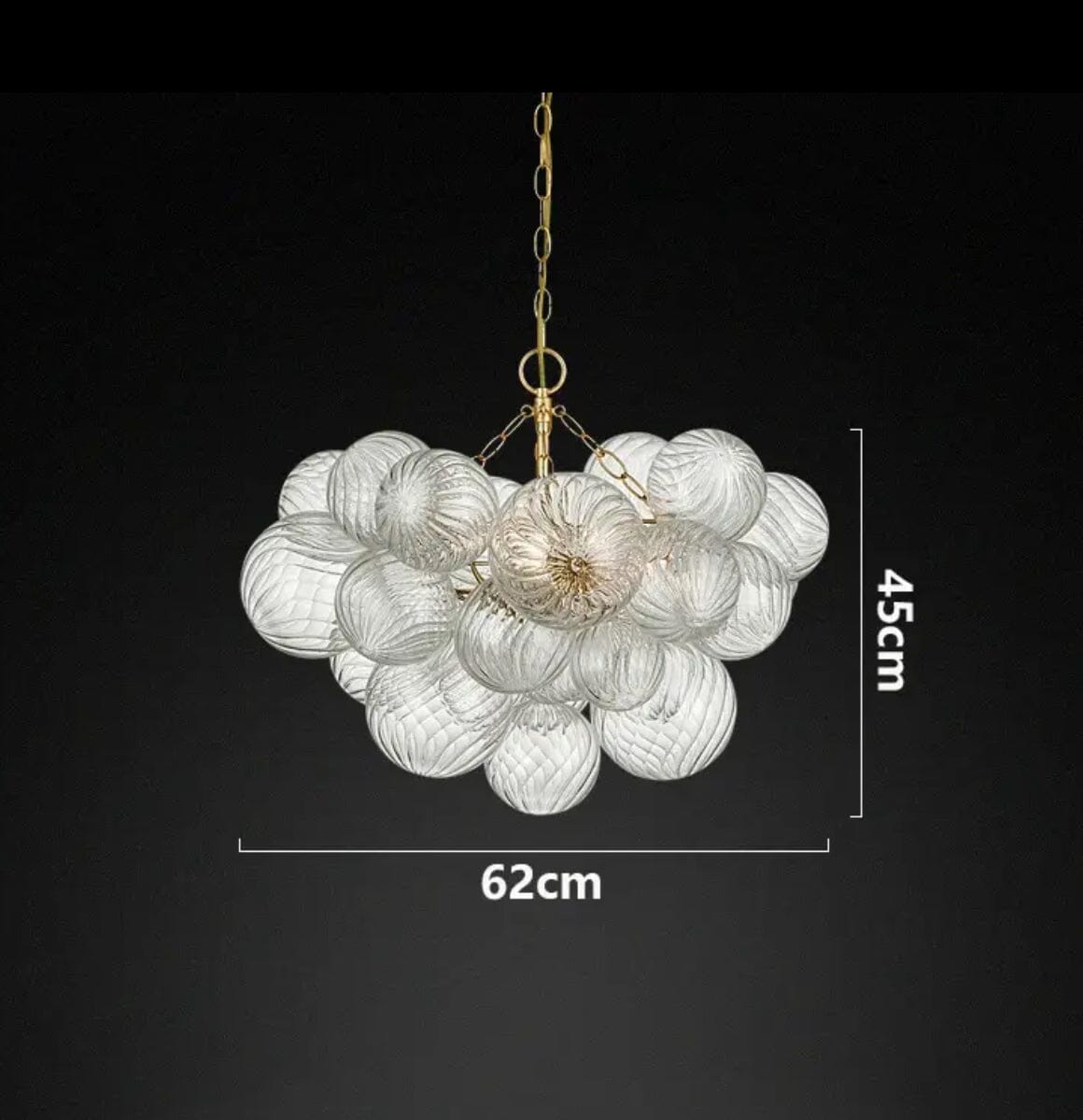 Hand-Blown Bubble Glass Pendant Light