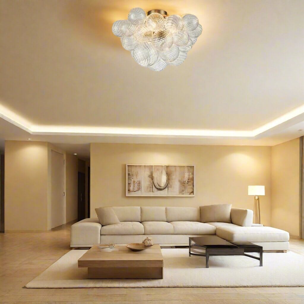 Hand-Blown Bubble Glass Pendant Light