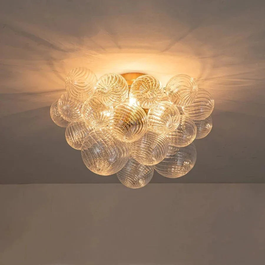 Hand-Blown Bubble Glass Pendant Light
