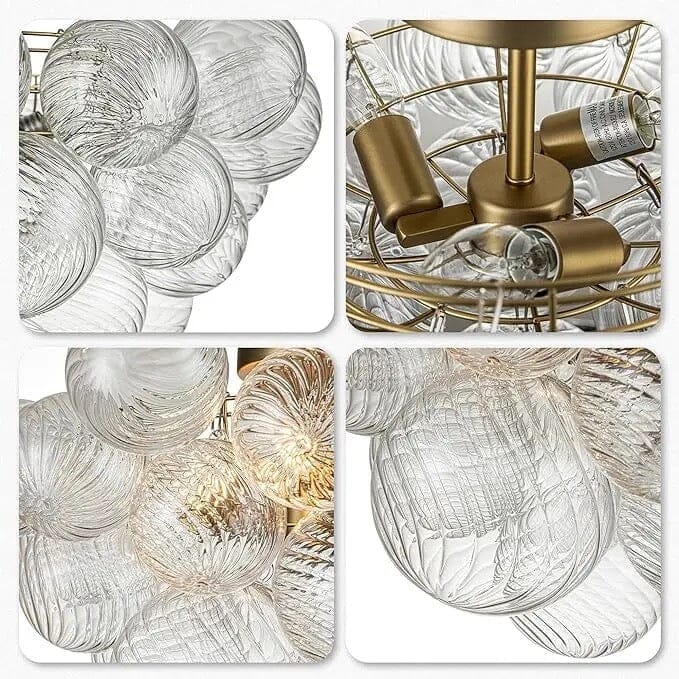 Hand-Blown Bubble Glass Pendant Light