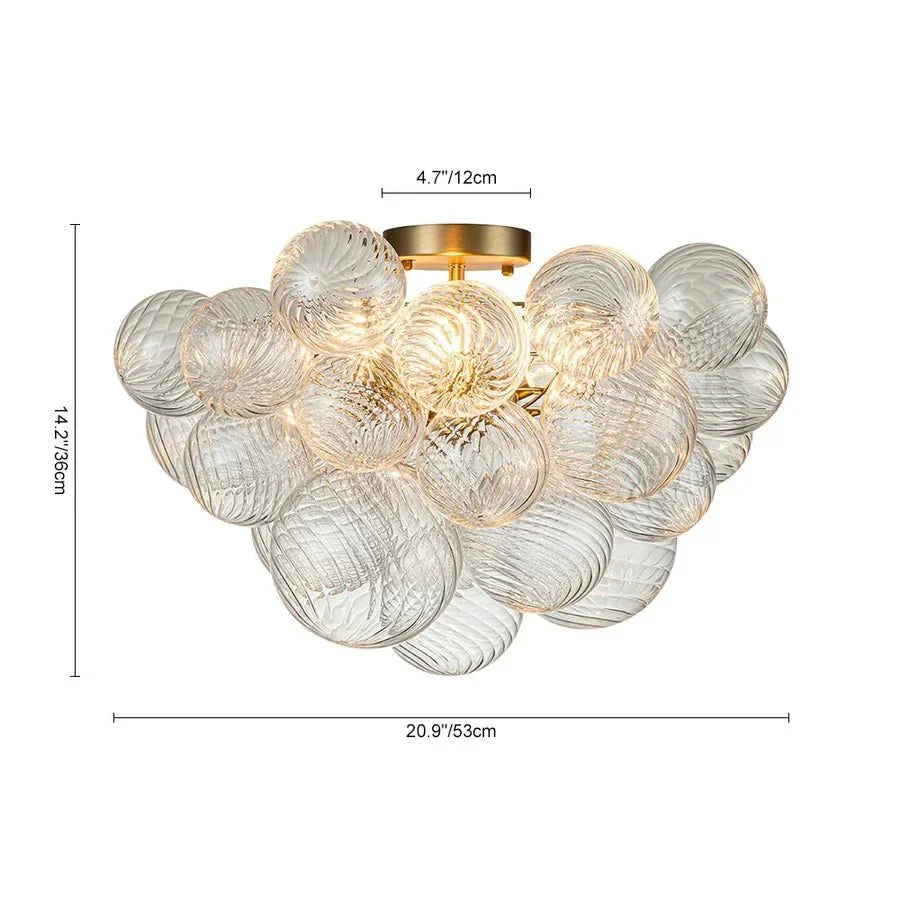 Hand-Blown Bubble Glass Pendant Light