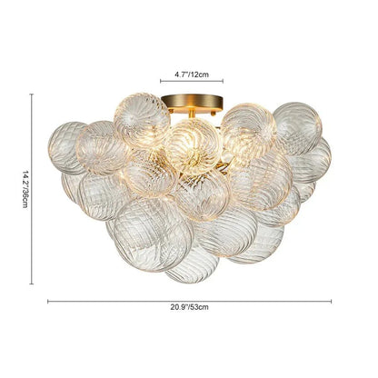Hand-Blown Bubble Glass Pendant Light