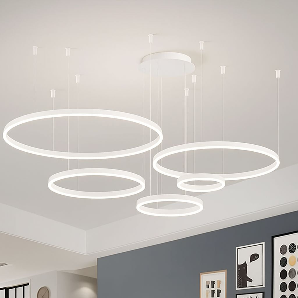 Nuvlight Minimalist LED Ring Chandelier-ZENDUCE