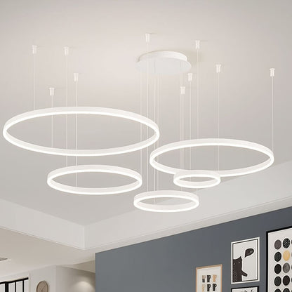 Nuvlight Minimalist LED Ring Chandelier-ZENDUCE