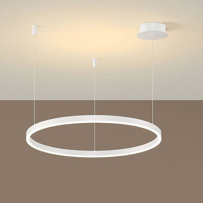 Modern LED Ring Chandelier – Adjustable Luxury Circular Pendant Light