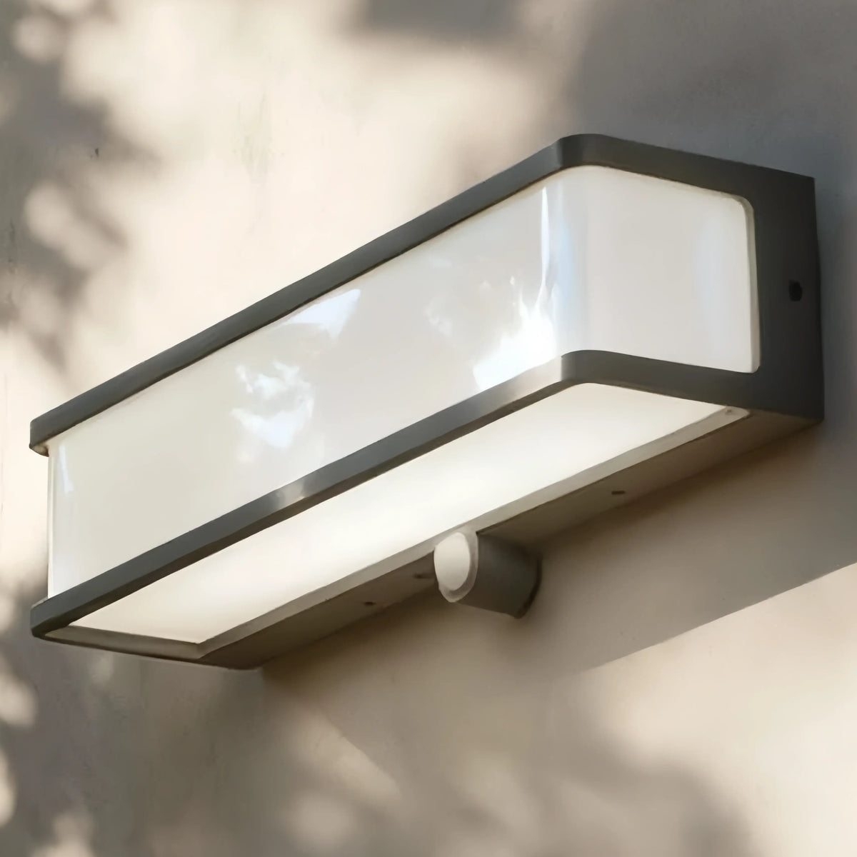 Lunara Modern Solar LED Outdoor Wall Lamp – Waterproof Sensor Light for Courtyard