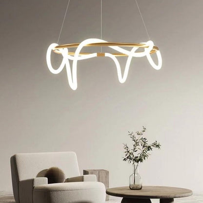 Nuvlight Modern Long Hose Led Pendant Light for Dining Room