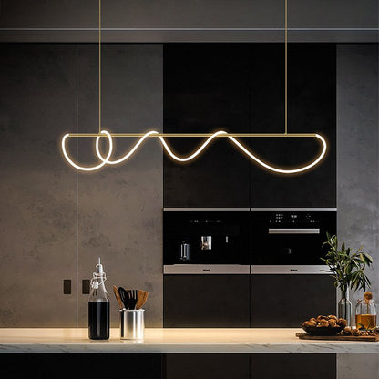 Nuvlight Modern Long Hose Led Pendant Light for Dining Room