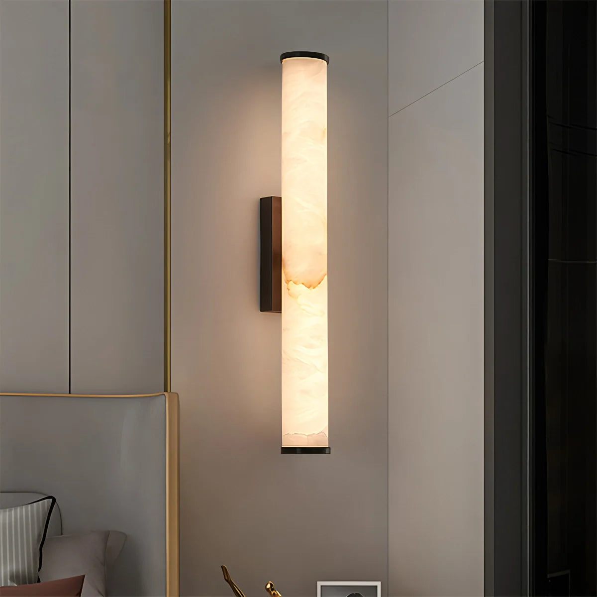 Alabaster Wall Sconce for Hallway and Bedroom