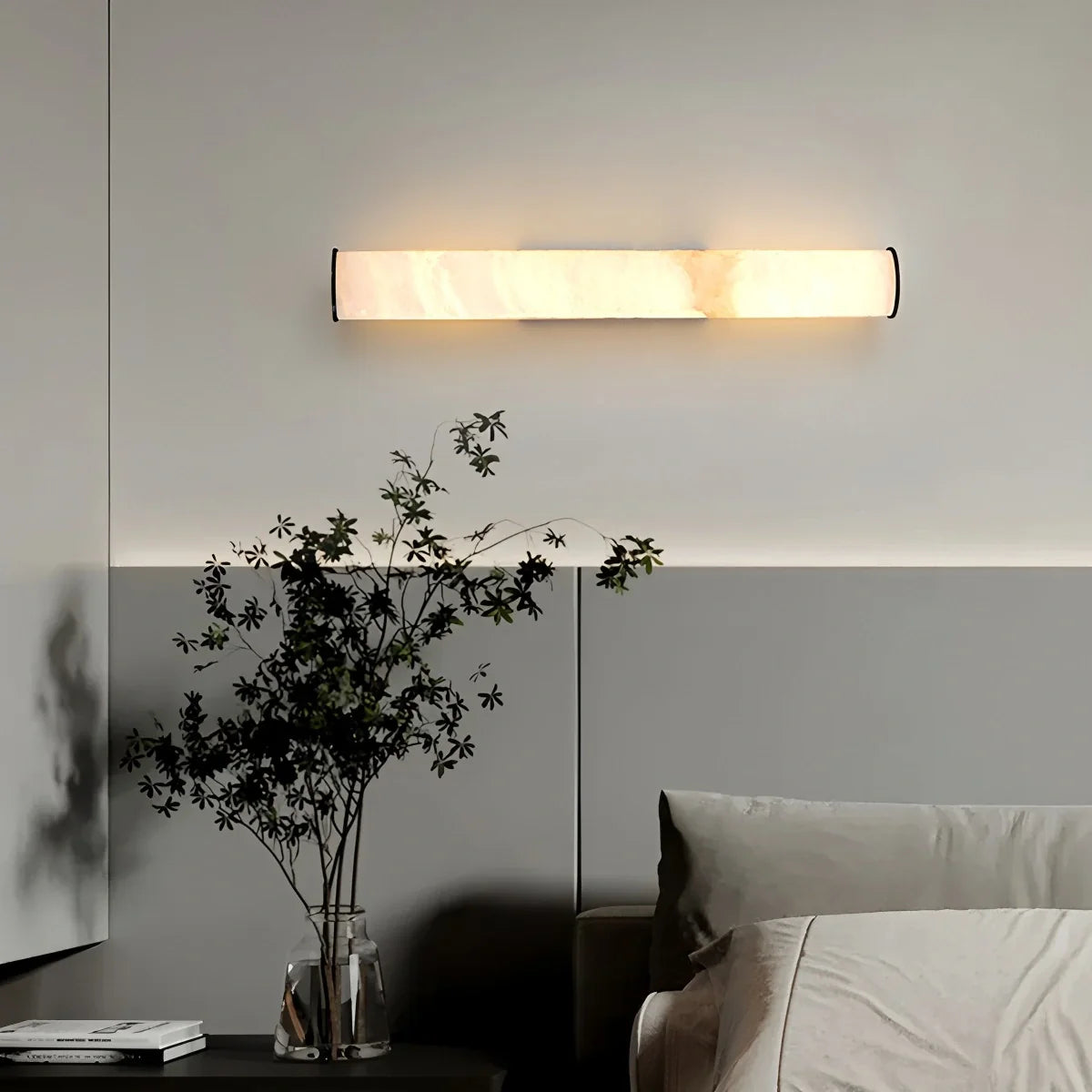 Alabaster Wall Sconce for Hallway and Bedroom