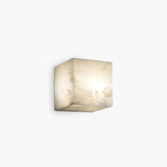 Nuvlight Simple Square Spanish Alabaster Wall Lamp for Living Room