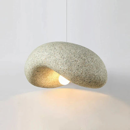 Leicester Wabi-Sabi Resin Pendant Light – Japandi Textured LED Hanging Lam