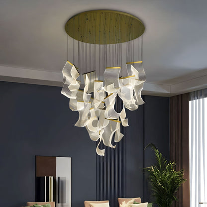 Zephyr LED Chandelier | Modern Acrylic Sculptural Pendant Light