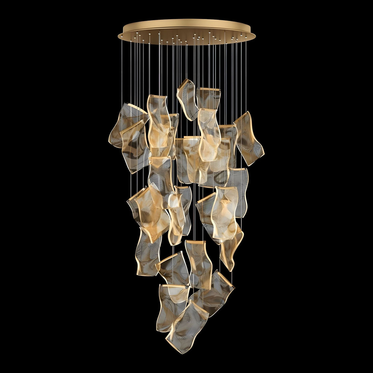 Zephyr LED Chandelier | Modern Acrylic Sculptural Pendant Light
