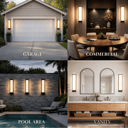 Arcato Premium Stainless Steel Outdoor Wall Sconce - Modern Solar & Wired Options