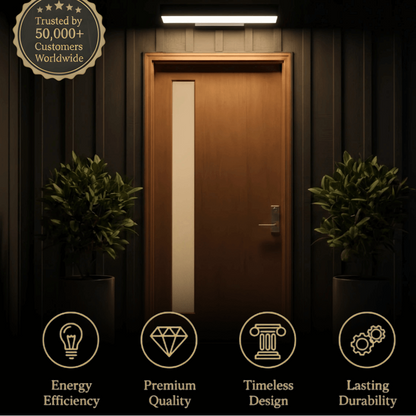 Arcato Minimalist Rectangle Black Wall Lamp-Waterproof for Outdoor