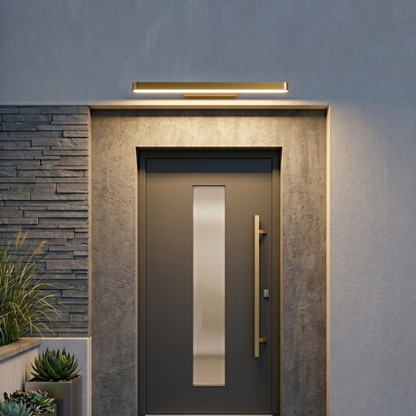 Minimalist Brushed Stainless Steel Wall Lamp -- Copper/Chrome/Black for Outdoor