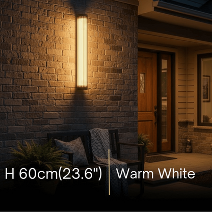 Irondale Modern Black LED Outdoor Wall Sconce – Waterproof Light for Garden/Courtyard