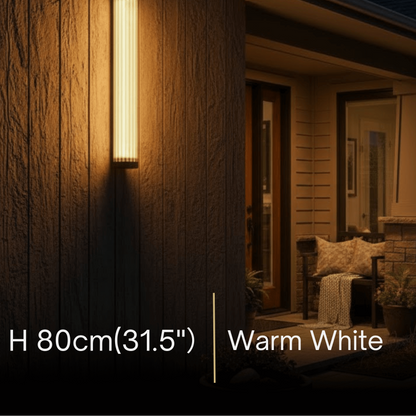 Irondale Modern Black LED Outdoor Wall Sconce – Waterproof Light for Garden/Courtyard