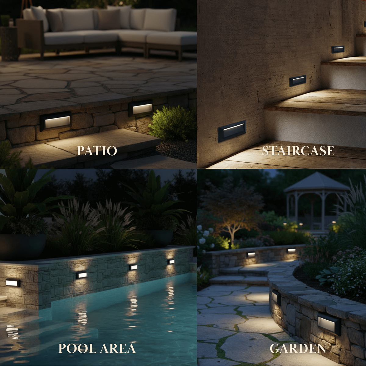 Arcato Modern Outdoor Step Deck Light – Waterproof Pathway Light for Courtyard/Staircase