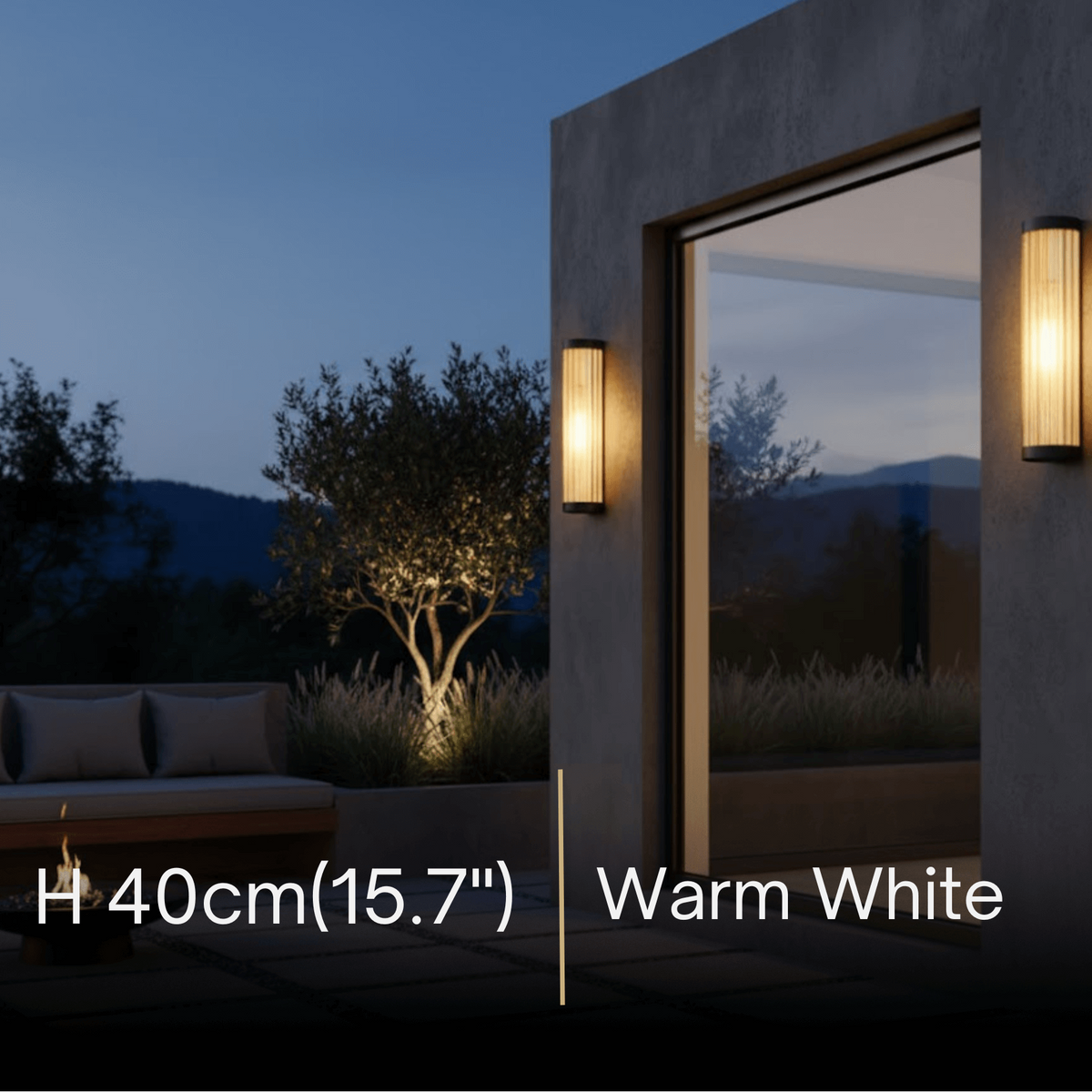Irondale Modern Black LED Outdoor Wall Sconce – Waterproof Light for Garden/Courtyard
